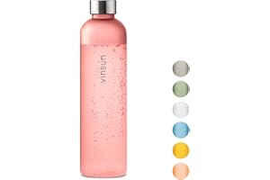 VINSUN Botella Agua 650ml - sin BPA, Tritan, Reutilizable, Antigoteo - Cantimplora Deporte para Gimnasio, Colegio, Bicicleta, Oficina, Senderismo