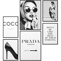 Set De Posters Déco « Coco Noir Et Blanc » - 2xA4 + 4xA5, Déco Murale Moderne Pour Salon Ou Bureau