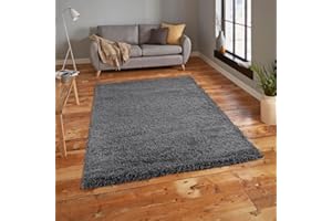 RUGS 4 SALE Rugs4Sale 5cm Thick Pile Shaggy Modern Area Rugs Living Room Home Decor Rug | Ideal For Bedroom, Hall, Kids Baby Room, Indoor & Outdoor Rugs Hallway Runners Carpet Mat(Anthracite/Dark Grey 60x120cm)