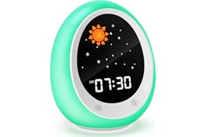 FiveHome Kinderwecker, Schlaftrainer Kinder Kinderwecker Digital mit Nachtlicht, Soundmaschine, Timer und Snooze-Funktion, Digitaler Wecker Kinder für Mädchen und Jungen