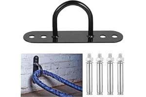 LQKYWNA Battle Rope Anchor, 300kg Wall/Ceiling Mount Bracket Hook with Screws for Skipping Ropes, Suspension Straps, Strength Training Systems, Yoga Swings Hammocks