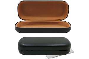 Olicky Hardcase Brillenetui, Softtouch PU Leder Brillenetui, Wird mit einem Mikrofasertuch zur Reinigung geliefert für Sonnenbrille Lesebrille Travel Reise