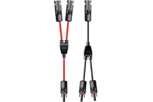 DINJUNXI Cavo solare a Y 4 mm², 1 paio di pannelli solari Y spina 12 AWG Y spina fotovoltaica cavo Y spina, cavo solare MMF+FF, pannello solare fotovoltaico, coppia di connettori per impianto solare
