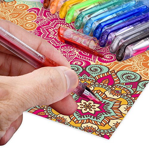 Mudder 12 Stück Gelstift Gelschreiber Gel Pens für Malbuch, Zeichnung, Färbung, Kritzeln und Skizzieren - 4