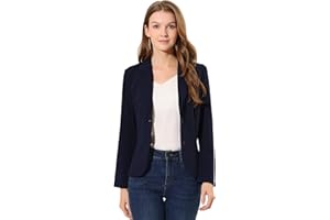 Allegra K Blazer Femme de Business à Col Revers Veste de Costume à Manches Longues