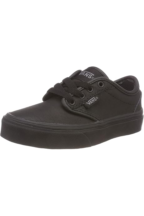 boys black leather vans