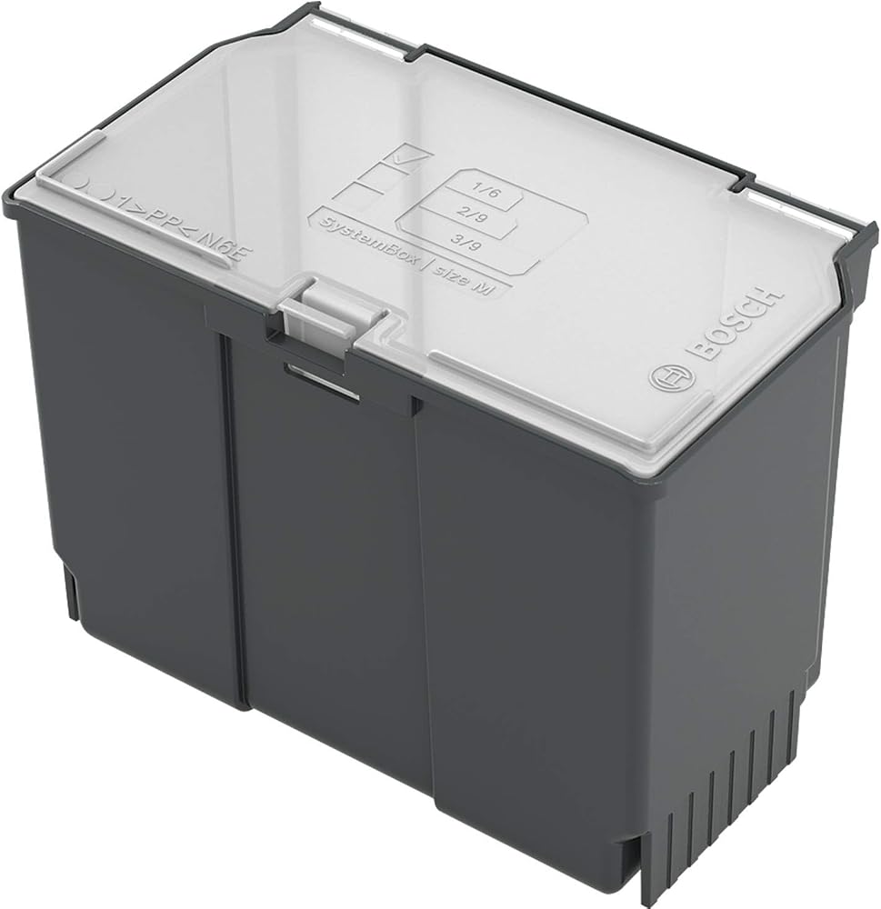 Bosch Home and Garden Küçük Boy Aksesuar Kutusu- Boyut M(1/6) | Bosch alet kutusu SystemBox için AC | Boyut M; aksesuar kutusu küçük (1/6); elektrikli aletlerin saklanması için