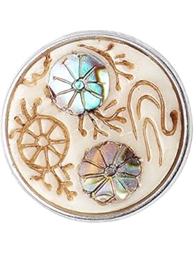 Noosa Chunk KIKU NO HANA Knochen mit Muschel