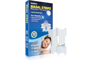 ZenithHome® Nasenpflaster Schnarchstopper, 50er Pack Premium Nasenstrips, Anti Schnarch Nose Strips für Sport und Schlaf, Nasal Strips Lindert verstopfte Nase, Atmen Sie leichter, tieferer Schlaf