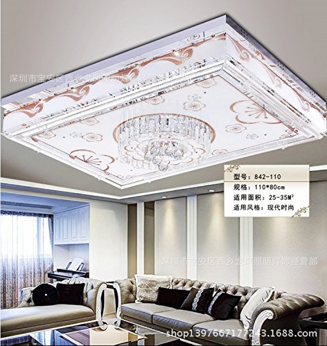 Preisvergleich Produktbild Deckenleuchte Rechteck Kristalllicht LED Wohnzimmer Moderne Halle Farbwechsel Energiesparlampen Durchmesser 60 * 40cm