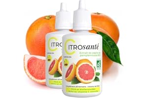 Citrosanté BIO - Extrait de Pépins de Pamplemousse certifié biologique | 2 lots de 50 ml soit 100ml