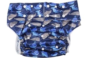 SH-RuiDu Pannolini in tessuto per adulti, riutilizzabili, impermeabili, a prova di perdite, assorbono l'umidità, per anziani, incontinenza urinaria, incontinenza disabile