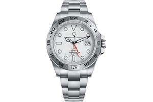 PAGRNE DESIGN Pagani Design Orologio Uomo GMT Analogico Automatico Orologi da polso da uomo Impermeabile 100M con Cinturino in Acciaio Inox 1682