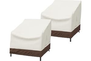 ‎CLASSIC ACCESSORIES Amazon Basics Classic Accessories Abdeckung für tiefen Klubsessel, 1-Sitzer 2 Stück, Beige, Hellbraun