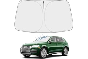 Proadsy 2025 Upgrade Front Windshield Sun Shade Foldable Sunshade Protector Custom Fit 2018-2024 2025 Audi Q5 SQ5 Premium, Premium Plus, Prestige Crossover SUV Winter Accessories