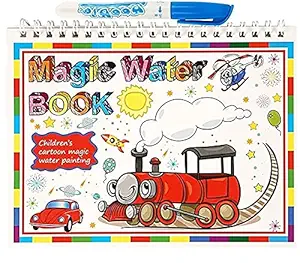 Chocozone Reusable Magic Water Book for Girls with 4 Pages Colouring Book for Kids Creativity Toys for 5 Years Old