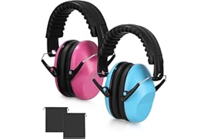 Cexovo Lärmschutz Kopfhörer Kinder 2 Stück Gehörschutz Kinder Faltbar Kapselgehörschutz Mit 2 Aufbewahrungstaschen