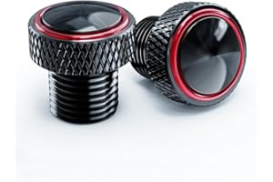 ZEXDDI 2pcs Clockwise Thread Screws M10*1.25 Motorcycle CNC Mirror Hole Plugs Bolts Fit For Kawasaki Z900 Z650 Honda BENELLI Aprilia CFMOTO Voge Suzuki (Red)