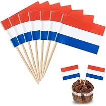 100 Bandierine Greche Con Stuzzicadenti Per Cocktail E Cupcake - Decorazioni Per Festa A Tema, Bandiera 3,5x2,5 Cm, Stelo 6,5 Cm - 5