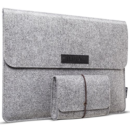 Ellitac Schutzh  lle Tasche f  r Apple 15 4 Zoll Macbook Pro Retina Filz Sleeve H  lle Ultrabook Laptop Tasche Schale Farbe  Grau