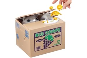 DELAMIYA Salvadanaio a forma di gatto, elettronico, per bambini, ragazze, giocattoli, regalo di compleanno