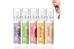 HAIYOX 5Pcs Fruit Oral Breath Spray - Fresh Mouth Spray for Bad Breath Care and Freshener