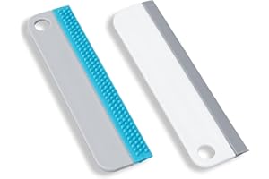 ‎BELMALIA Belmalia 2X Fensterabzieher, Duschabzieher, Silikon Abziehlippe für Spiegel, Fenster und Flächen in Küche, Bad, Auto | Handlicher Rakel für Folien, Keine Kratzer | Silikonwischer Set