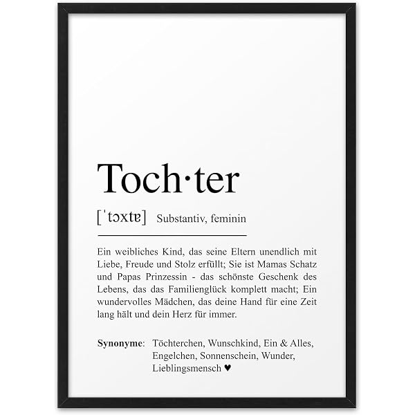 ABOUKI Kunstdruck 'Sohn Definition' – Personalisierbares Poster DIN A4 Als Geschenk Für Den Sohn