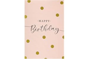 bsb - Kartka z życzeniami urodzinowymi 11,5 x 17,0 cm – wysokiej jakości kartka urodzinowa z kopertą – piękne kartki urodzinowe dla kobiet i mężczyzn – kartka Happy Birthday ze złotymi detalami