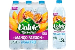 KOALAKOI Sugar Free Volvics Touch of Fruit Flavoured Water 1.5L (6x1.5L, Mango Passion)
