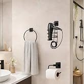 Yapışkanlı Banyo aksesuar seti,Yuvarlak Havluluk,F&ouml;n makinesi askısı,Tuvalet kağıdı tutucu, Delme Gerektirmez,vida gerektirme