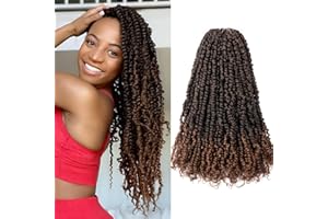 Passion Twist Hair Pretwisted Passion Twist Crochet Hair 18 pulgadas 8 paquetes Prelooped Crochet Hair YDDM Crochet Passion Twist Hair Prelooped Crochet Hair Extension (18 pulgadas, 1B/30#)