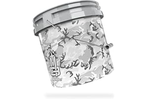 Magic Bucket | Seau de Lavage pour Voiture - Lavage à la Main Camouflage Gris - 3,5 US Gallons Environ 13L - Compatible avec Grit Guard, Detail Guardz Dirt Lock, Dirt Trap, Gamma Lids