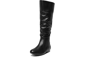 DREAM PAIRS Women's Knee High Boots and Pull On Fall Weather Boots, Ladies' Fashion and Comfortable Walking Boots, Zippers Boots, and Flats