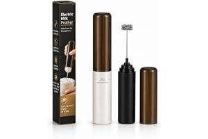 Electric Milk Frother Handheld, Coffee Foam Maker & Frother with Stand & Cover, Battery Powered Mini Whisk Mixer, Portable Coffee Mixer for Latte, Cappuccino, Matcha, Hot Chocolate - Multicolor