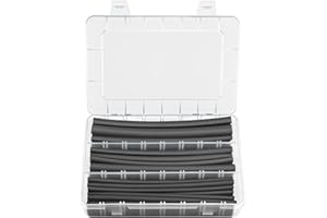 GANKE Surtido de tubos termorretráctiles 4:1, kit de automoción, cable de alambre de grado especial, aislamiento de tuberías contra la corrosión y las fugas de aire, color negro (4 y 5.3 y 8) mm