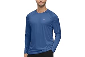 Tyhengta UV-Schutz T-Shirt Herren Langarm Shirt Sommer Strand Sonnenschutz Shirts Schnell Trocknende Rash Guard Shirts