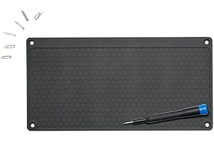 Techdemy Soldering Mat V2 - ESD Repair Mat Made of Silicone/PVC - For Soldering Work on Mobile Phones, PC & Electronics (Black, 40 x 20 cm, 500°C ESD Silicone Soldering Pad, Repair Mat & Soldering Mat