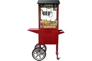 GT CATERING Machine à pop-corn professionnelle avec chariot