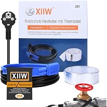 Cavo Riscaldante Autoregolante 6 M – 26 W/m Con Termostato, Antigelo Per Tubi E Grondaie, IP68, Fino A -40°C