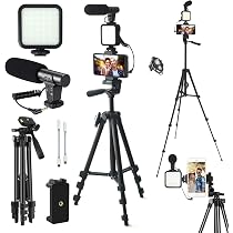 Kit Vlog SmallRig VK-50 Pour IPhone - Trépied, Lumière LED, Micro Et Support | Parfait Pour YouTube, TikTok