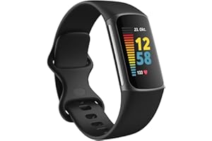 ‎FITBIT Fitbit Charge 5 by Google, Gesundheits- und Fitness Tracker Damen / Herren, bis zu 7 Tage Akkulaufzeit, Tagesform-Index, 20+ Trainningsmodi, EKG-Funktion & Stressmanagement, Fitnessuhr, Android / iOS