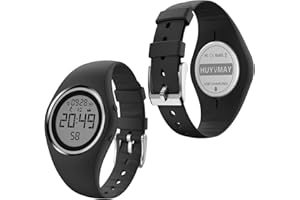 HUYVMAY Pedometro Orologio senza App/Bluetooth, Orologio Digitale Impermeabile con Cronometro Sveglia, Contacalorie, Contatore di distanza, Contapassi, Orologio Sportivo per Donna e Bambini