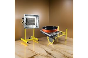 KOCHMANN GERMANY Gasheizstrahler Gasheizer Heizstrahler Aufsatz Strahler mit Fußständer betrieben mit Propan - Für 5 Kg oder 11 Kg Flaschen