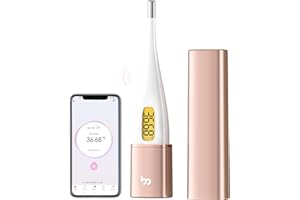 Basal Thermometer for Ovulation, Intelligent BBT Thermometer with Backlit LED Screen & APP(iOS & Android) for NFP, Trying to Conceive, Fertility Monitor & Period Tracker from femometer Vinca II