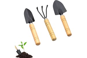 lohill Gartengeräte Set, 3 Stück Gartenwerkzeug Set, Gartenschaufel, Klein Garten Schaufeln, Gartengeräte Schaufeln für Bonsai Werkzeug Pflanze Gemüse Anbauen Topfblumen