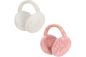 Xialvyu 2 Stück Winter Damen Ohrenschützer Weiche Plüsch Ohrenwärmer Faltbar Warme Earmuffs Kälteschutz Ohrenwärmer Verstellbarer Earband Earmuffs Unisex Für Outdoor