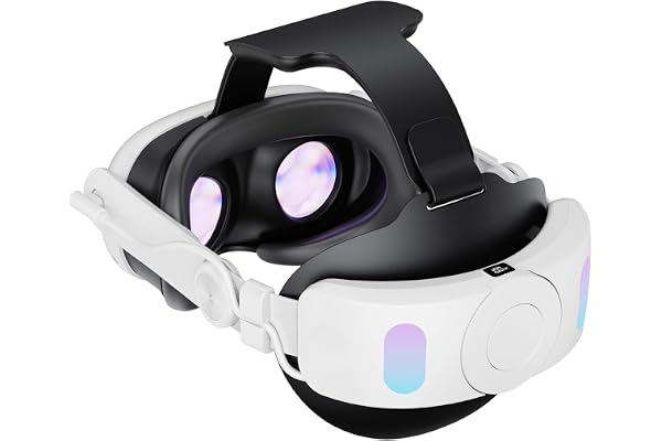 ARCELI Sangle de tête Compatible avec Quest 3, Remplacement de la Sangle Elite avec Batterie 6000mAh, Bouton de déverrouillage en Un clic et Affichage numérique, VR Accessoire