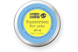 NOSEPRINT Baume de protection solaire SPF 30 pour animaux de compagnie 100 ml dans une boîte | Crème solaire hydratante pour chiens et chats Formule non toxique Baume nez pour chien Baume pour pattes de chien