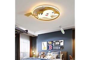 Cblbser LED Kinderzimmer Deckenlampe 39W Schlafzimmer Lampe Kindergarten Mädchen Deckenleuchte Prinzessin Raum jungenzimmer Baby Karikatur Kreativ Beleuchtung Design Gelb Stufenloses Dimmen